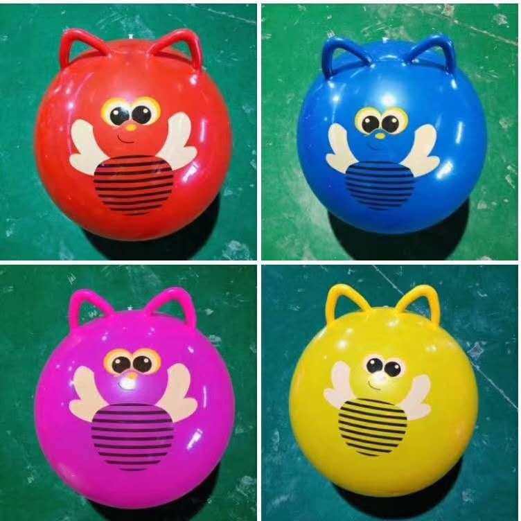 45CM羊角球手柄球幼儿园羊角球儿童跳跳球加厚大号充气蹦蹦球感统训练器材家用玩具