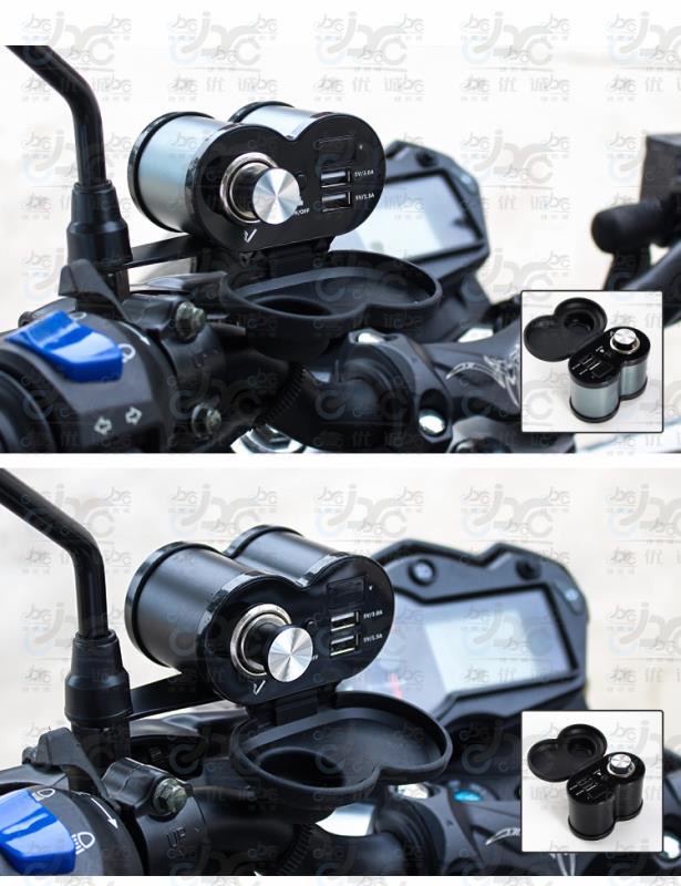 双USB接口摩托车自行车手机支架有现货高端细节图