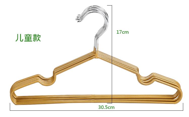 Impregnated Plastic Non-Slip Coat Hanger Metal Clothes Hanging Clothes Support Adult Children Drying Rack Household Traceless Hanger Manufacturers Wholesale Specification drawing