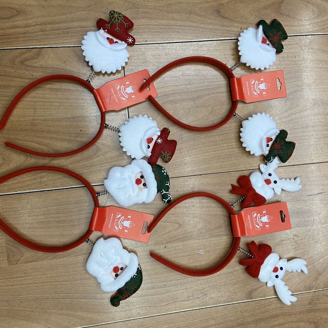 圣诞节发饰成人儿童通用头饰圣诞发箍头箍鹿角头扣可爱发卡饰品