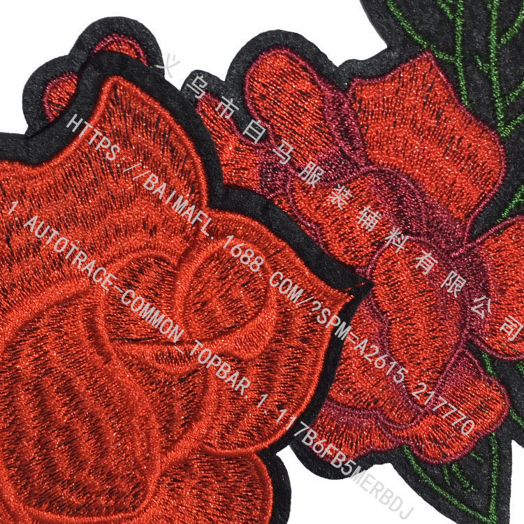 Embroidery Back Glue Embroidered Cloth Patch 0.2-0.4 Clothing Patch details Picture