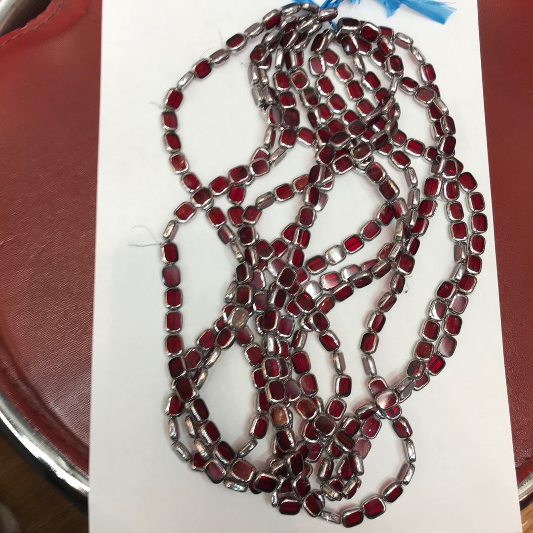 Artificial glass ruby rings and necklace accessories thumbnail