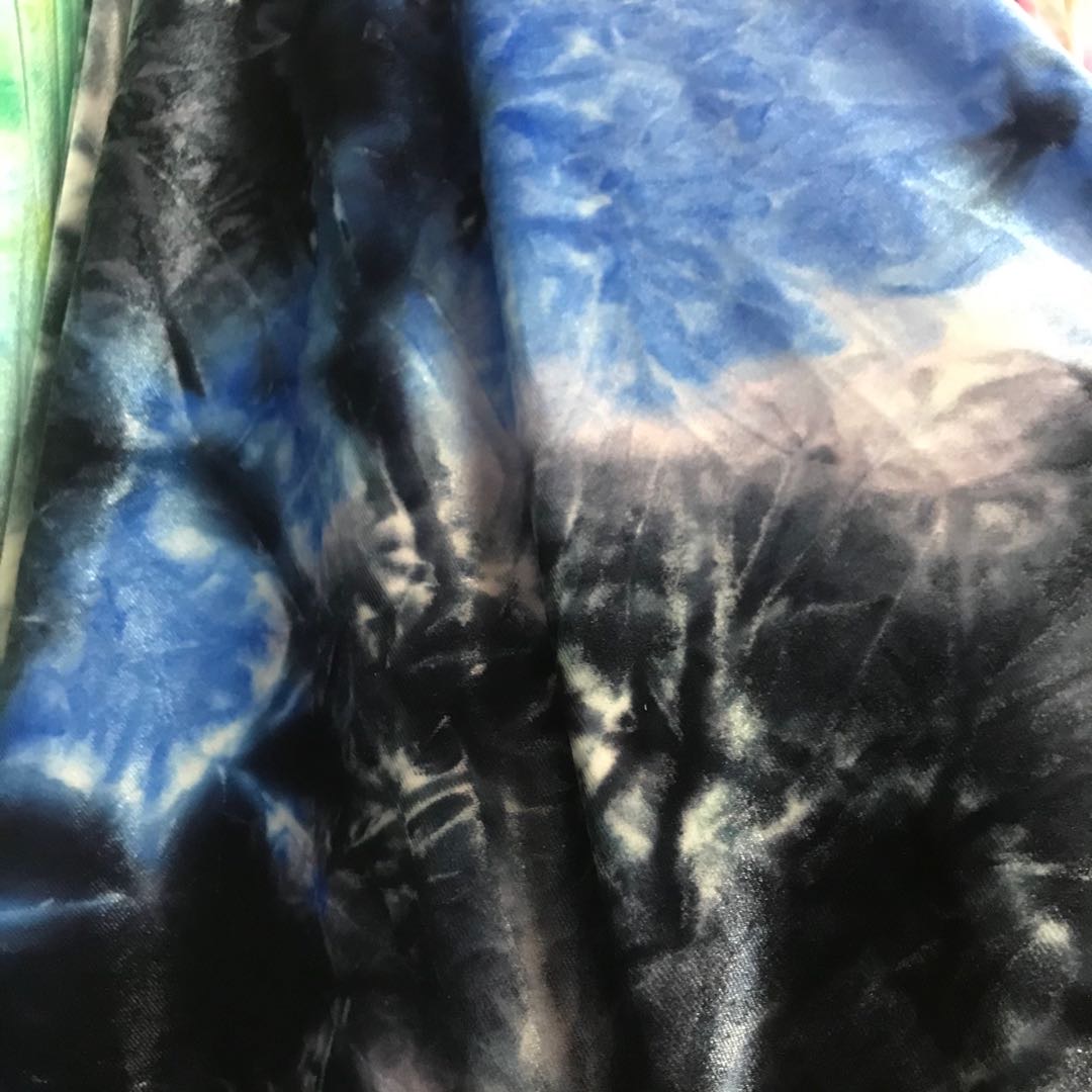 Tie-Dye Korean Cashmere Four-Sided Stretch Clothing Headgear Toy Crafts details Picture