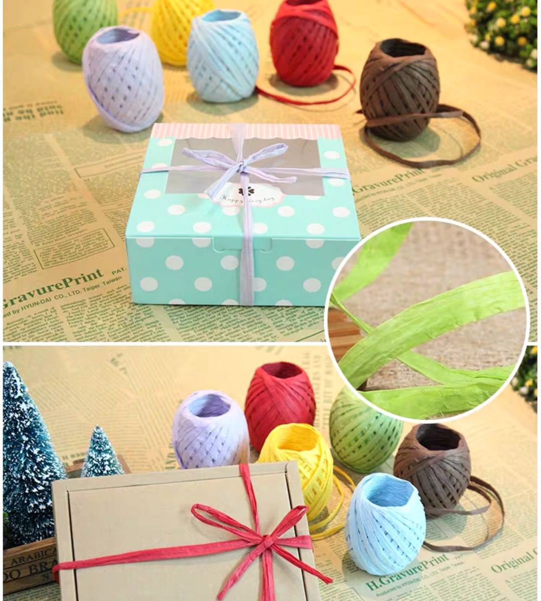 展开3CM长20M拉拉纸球手工DIY创意产品产品图