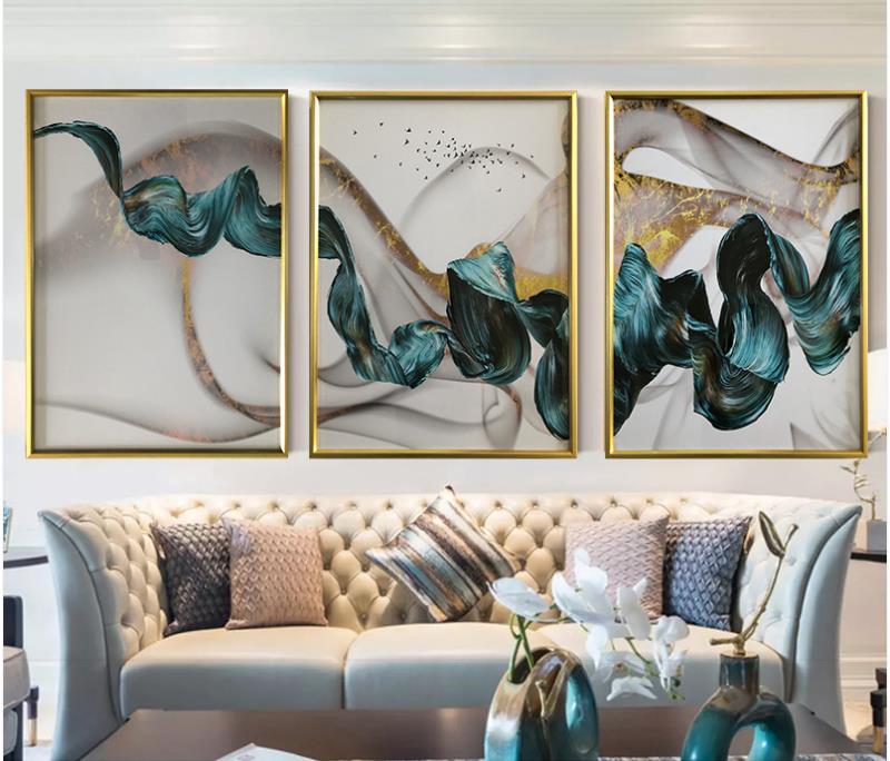 Yiwu Fine Painting Decorative Painting 50X70cm Abstract Simple Frame Decorative Painting