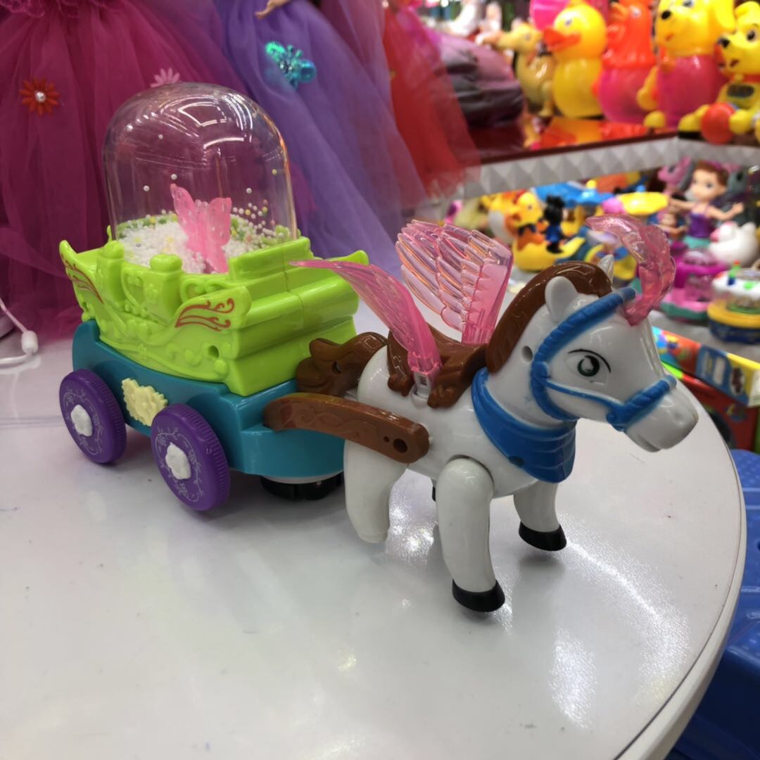 Play house, dream carriage, girl, doll, princess, electric, walking, unicorn toys