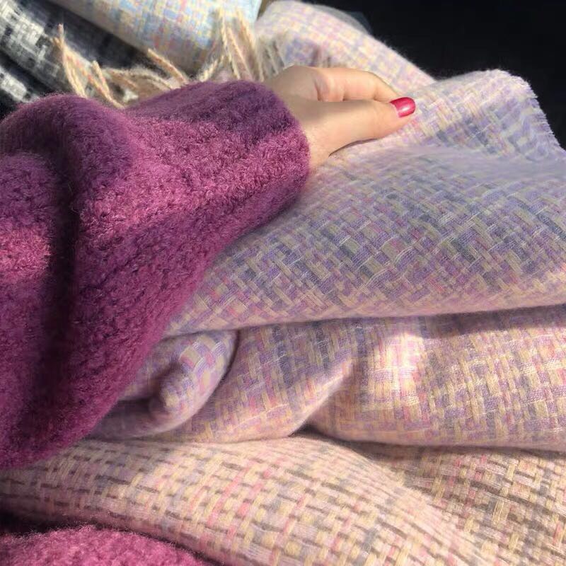 Women's Fashion Trend All-In-One Japanese Vintage Woven Scarf Specification drawing