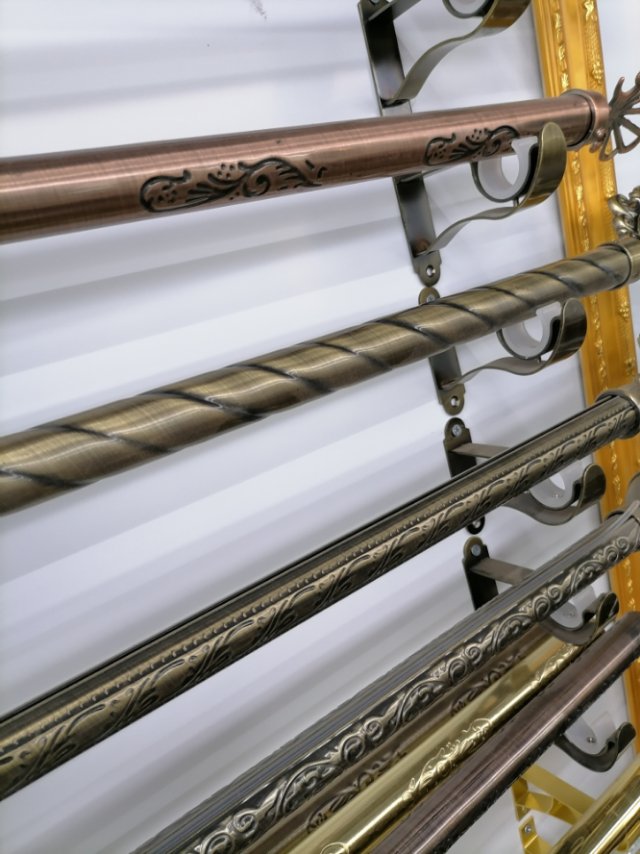 Crystal head curtain pole, Roman pole, double pole, single pole, curtain track, silent Specification image