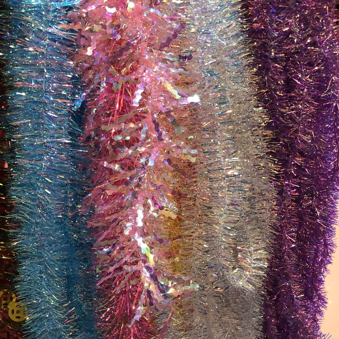 Christmas wool strips, wedding latte art, rubia, Christmas tree decoration, colorful strips, wedding room ribbons, venue decoration, Christmas decorations