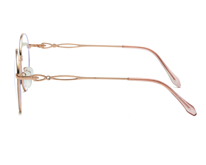 Fashionable anti-blue light computer glasses frame, sweet round flat glasses frame. Women can wear myopia protection glasses details Picture