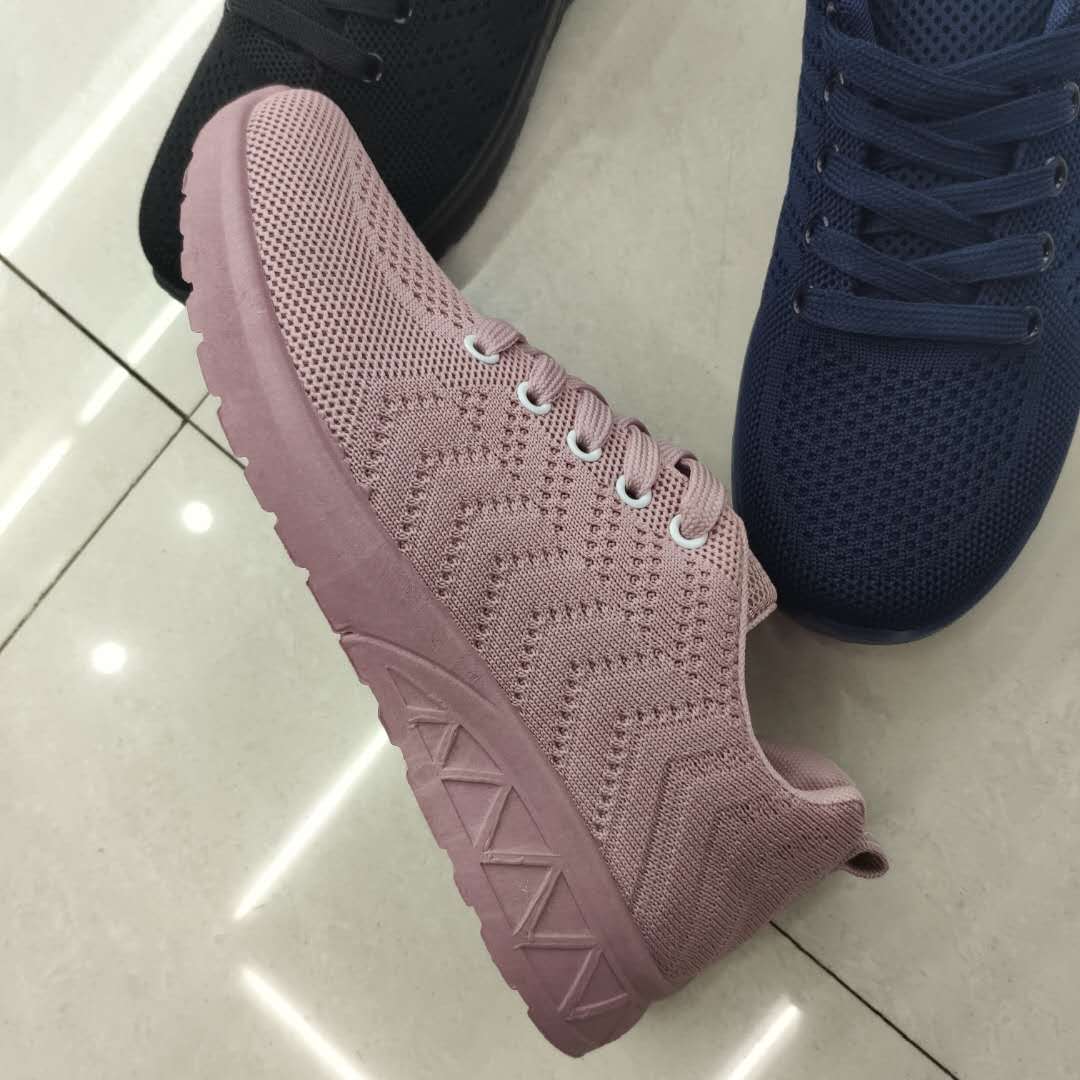 飞织网面运动鞋女春夏秋冬季2020新款透气百搭休闲轻便软底跑步鞋细节图