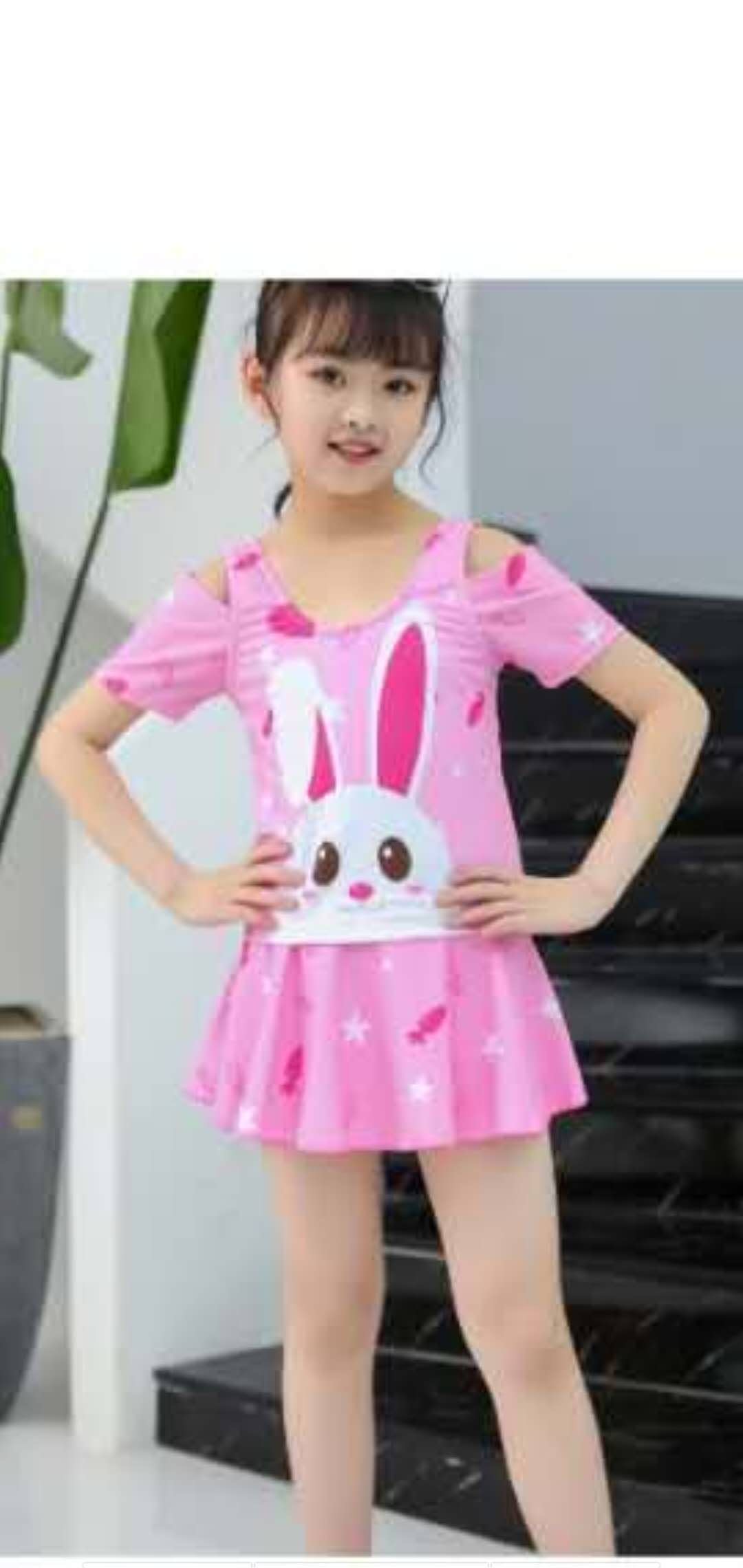 Model 2003 Student Style Milk Silk Fabric Red Swimsuit full figure