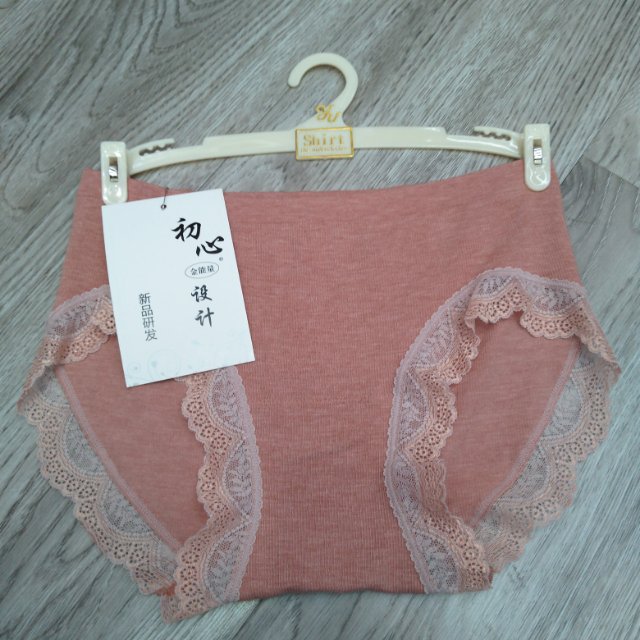 纯棉中高腰产后蕾丝塑身形性感提臀收腹三角裤头女士内裤夏
