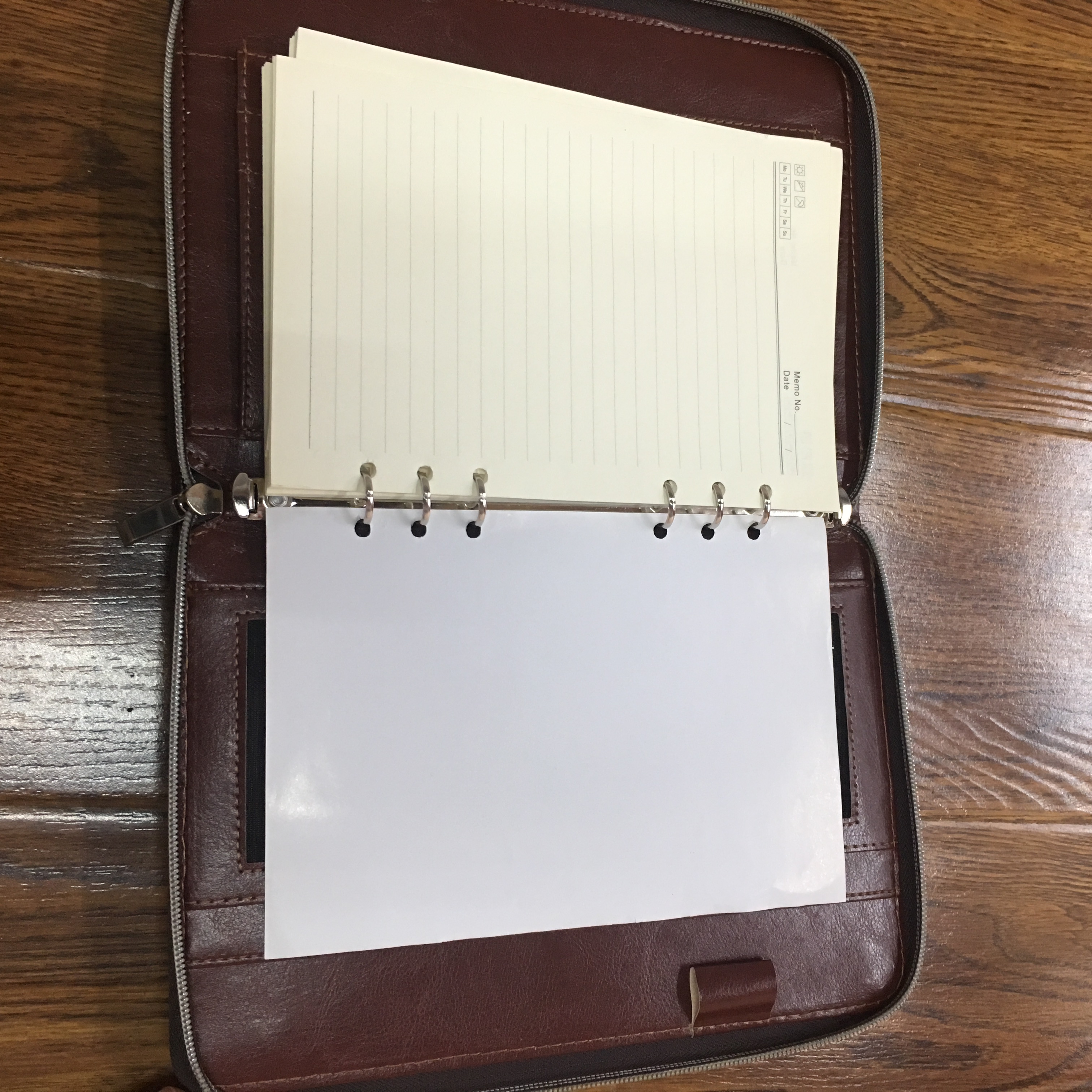 双层笔记本子商务定制活页加厚会议记录本办公高档工作记事本复古超厚细节图