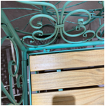 American country retro ironwork outdoor seating chairs for balconies, villas, gardens, courtyards and kindergartens Specification image