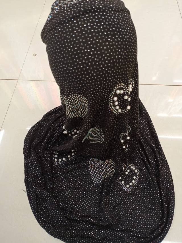 Priest Collar Classic Iron Drill Sleeve Turban Back Iron Drill Nail Bead Turban Specification drawing