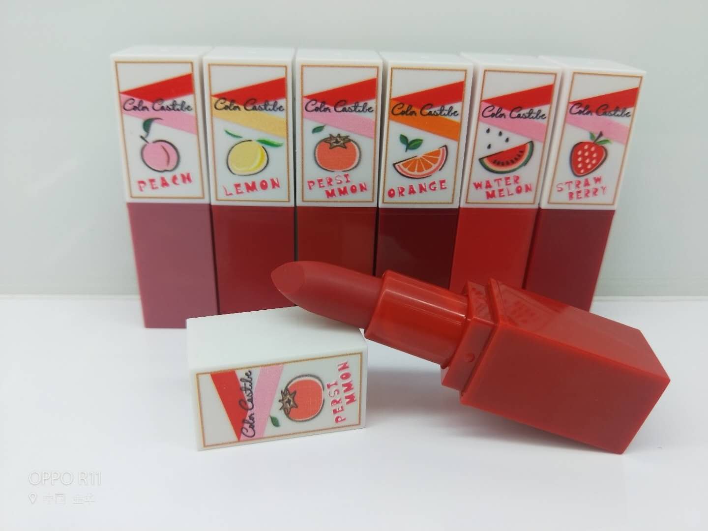 8046 Cute Fruit Matte Velvet Lipstick, long-lasting and non-fading lipstick details Picture
