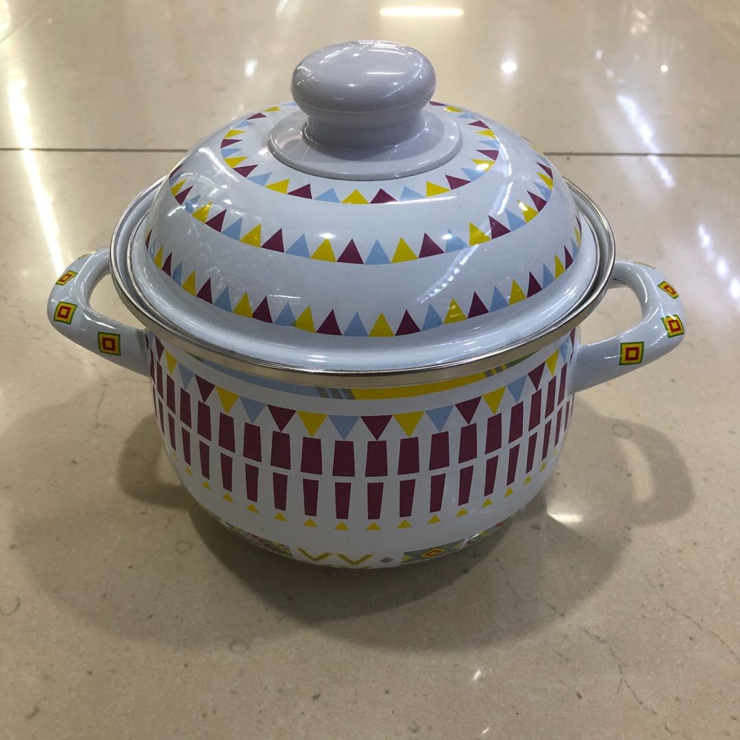 18-26cm enamel saucepan with two ears