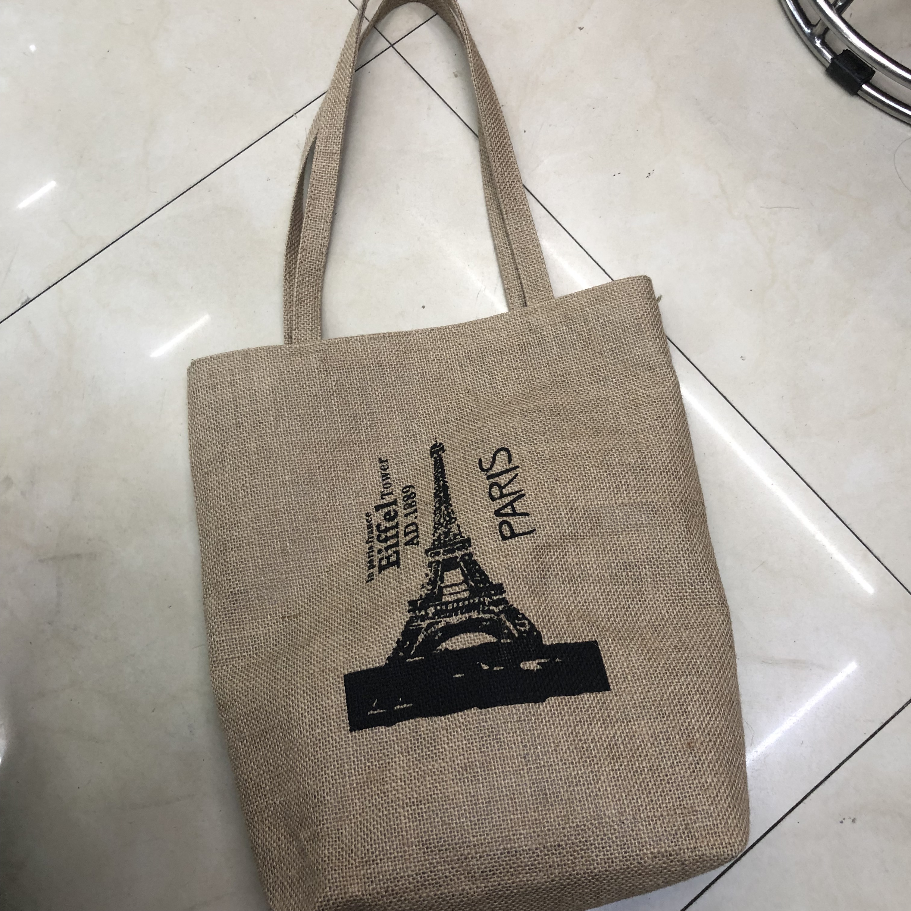 Tote bag shopping bag carrying lunch box Bento bag Women's folding portable waterproof book environmental canvas bag diagonal cross thumbnail