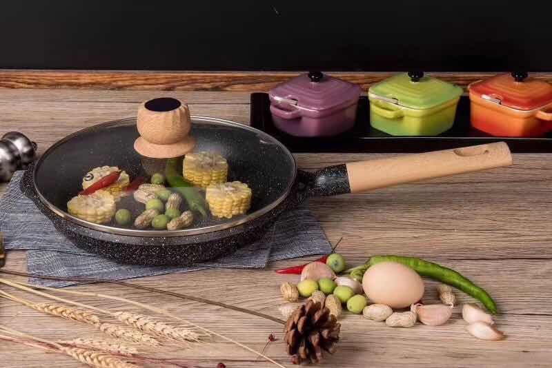 French frying pan, 20c tourmaline non-stick pan, household frying pan details Picture