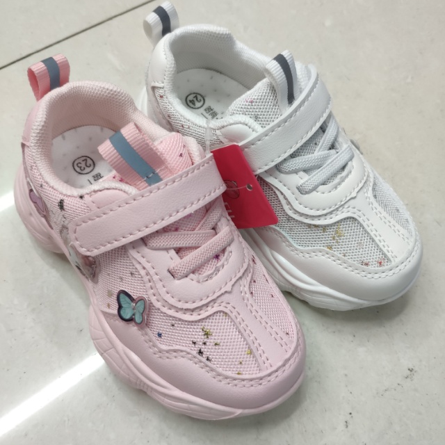 New Children's Shoes Soft Sole Breathable Mesh Fabric For Girls Children Non-Slip Sports Shoes For Children