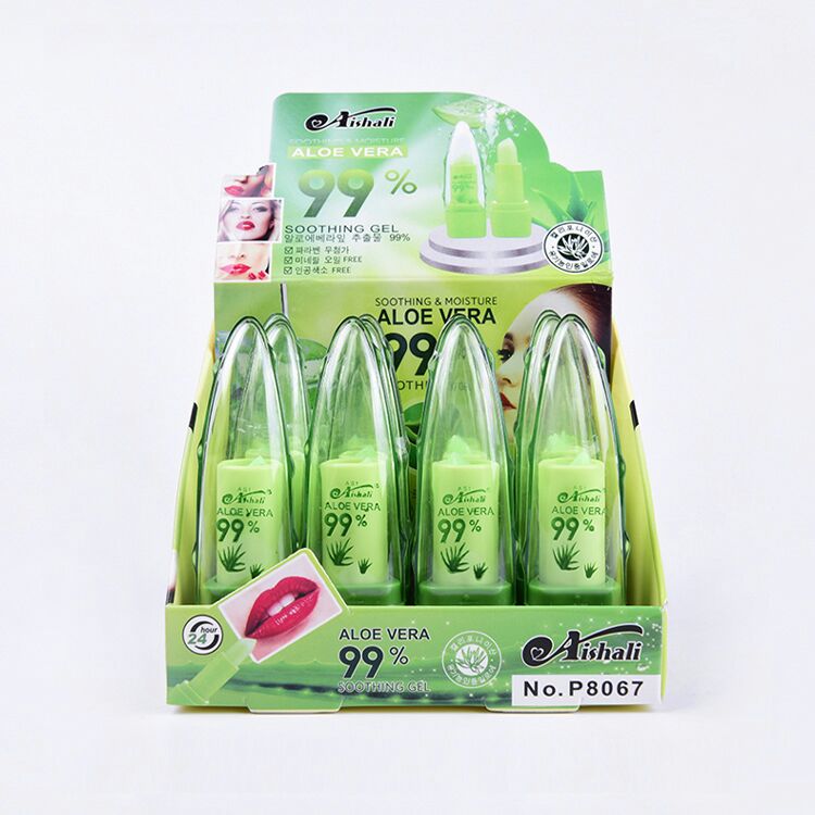 Aishali Aloe Vera pointed Cap Lip Balm moisturizes, hydrates, nourishes, repairs and reduces lip lines
