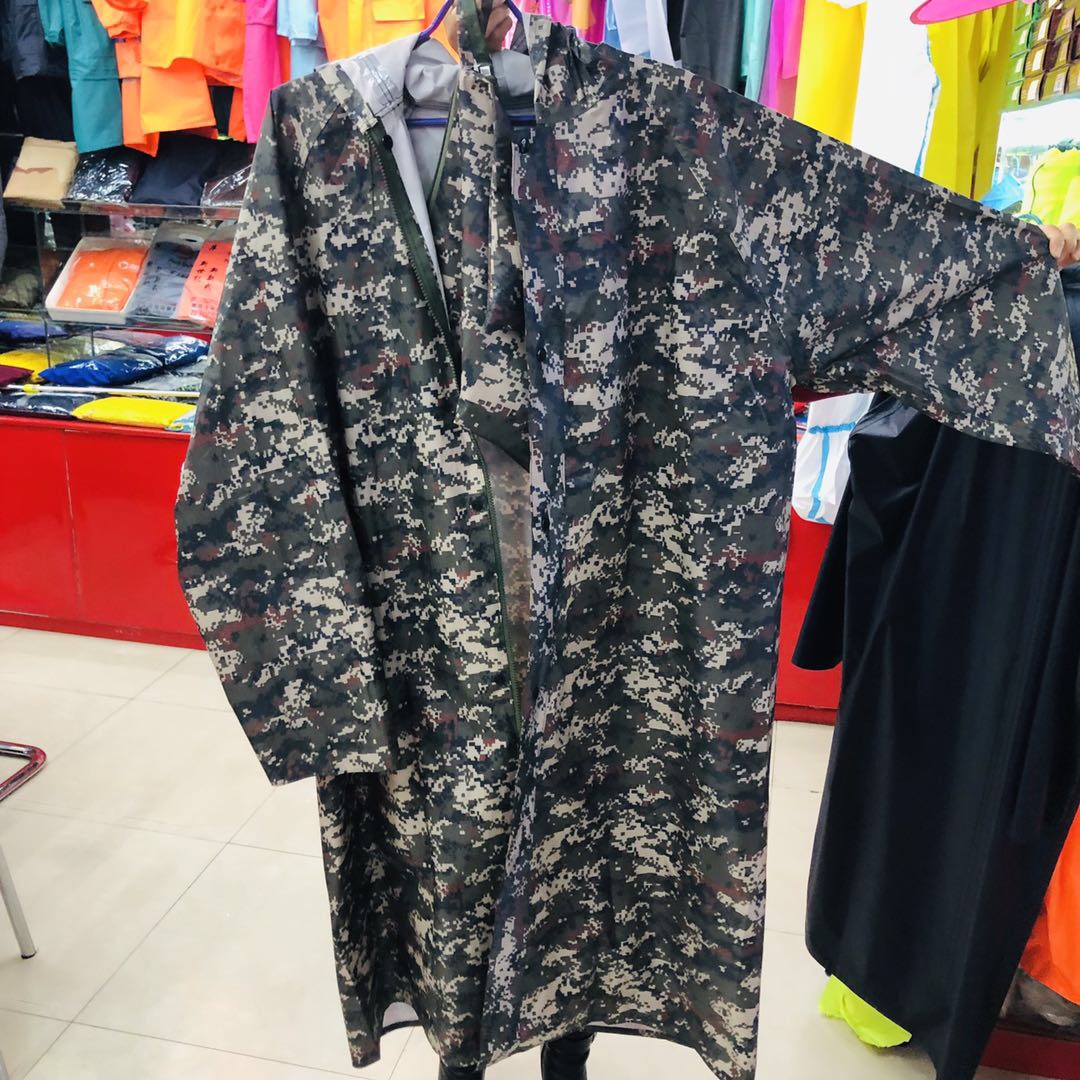 New men's and women's camouflage raincoats, men's and women's full-body waterproof raincoats, factory direct sales details Picture
