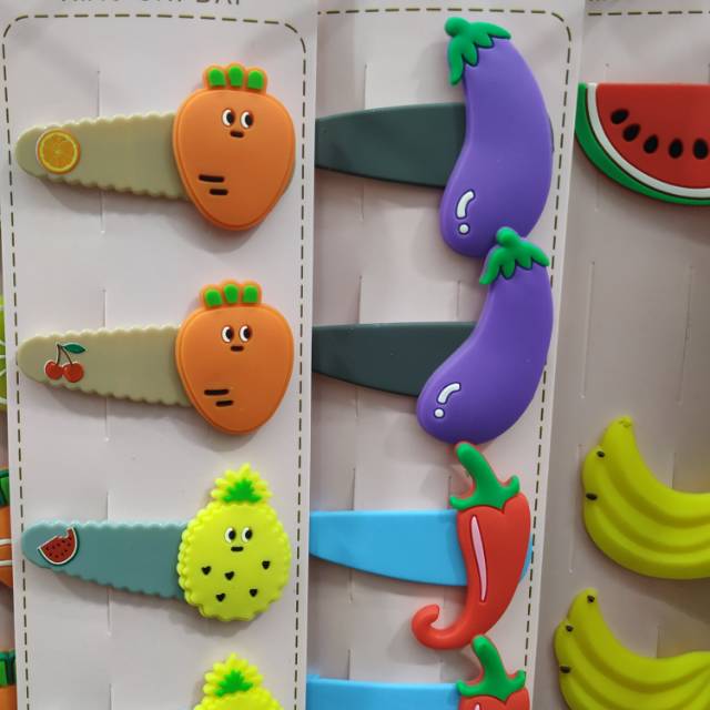 New PVC soft rubber vegetable-shaped hairpin headwear accessory Specification image