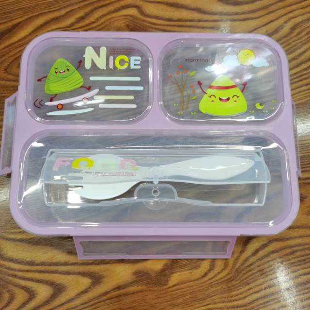 学生用饭盒上班族分格食堂学生分格型便当餐盒产品图