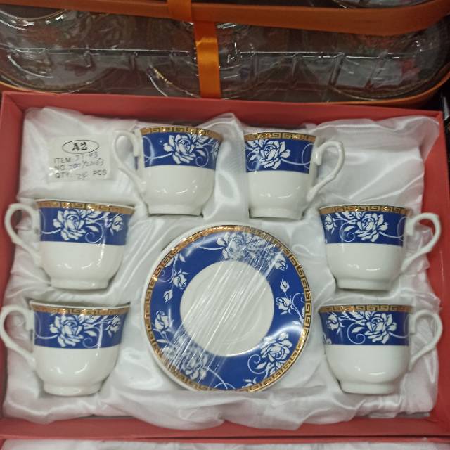欧式陶瓷咖啡杯套装礼品咖啡杯碟咖啡杯镶边