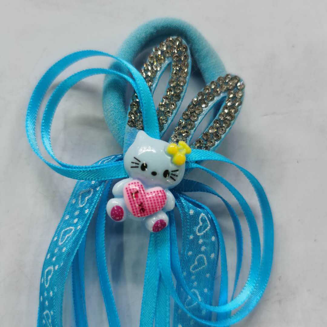 Korean Version Of The Fashion Foreign Style Children's Hair Band Small Rabbit Rubber Band Specification drawing