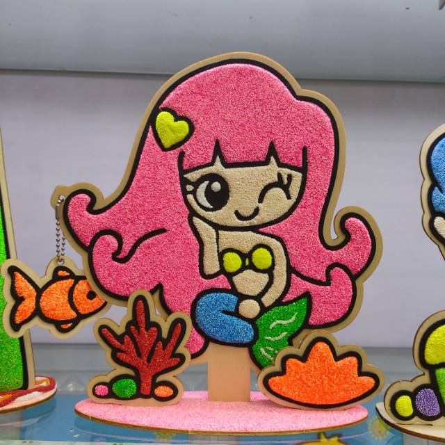 儿童益智手工雪花泥3D木板画立体