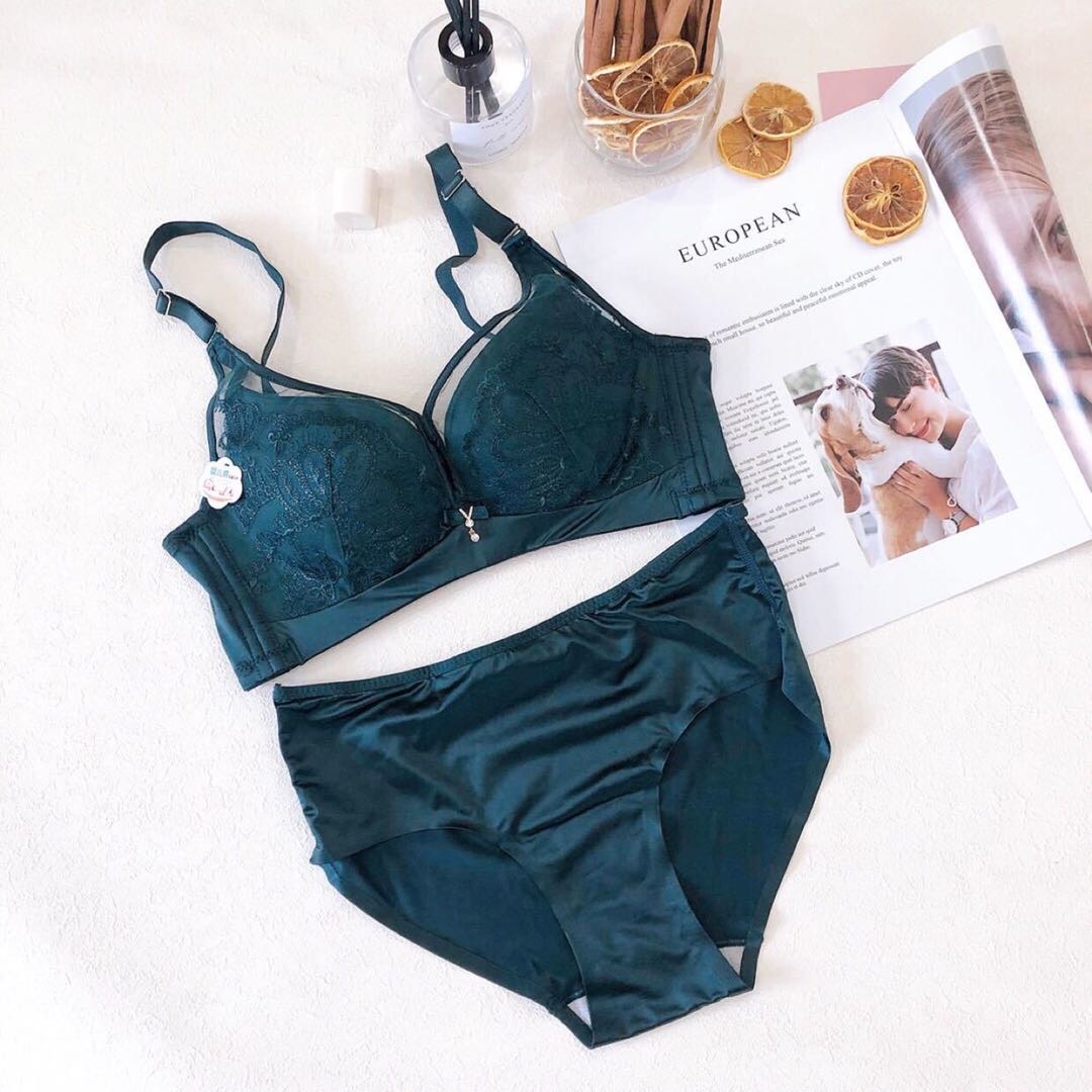 Spring Back Bra No Underwire Lingerie Set Lace Sexy No Trace Holding Thin Breathable Embroidery Specification drawing