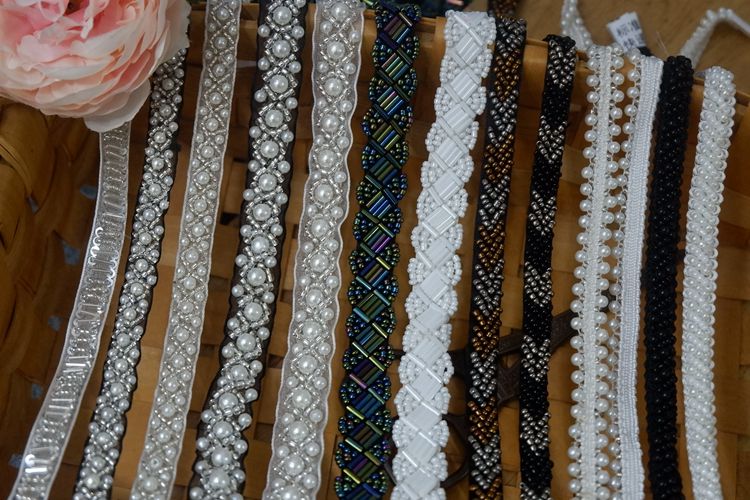 新手工DIY衣服装饰配件配饰服装辅料小香风钉珠织带花边肩带蕾丝细节图