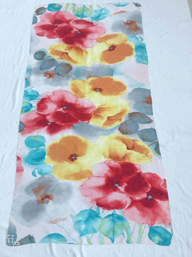 Ladies' chiffon scarf, ladies' printed scarf, shawl, new thousand bird check, autumn and winter check, coarse woven coat, woolen shoes, hats, bags, colorful thousand bird check, patchwork check, woolen material 1 Specification image