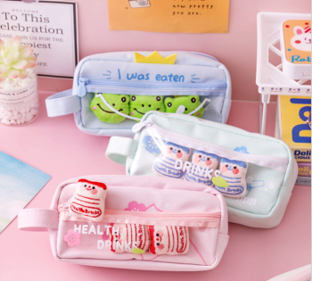 大容量笔袋铅笔袋文具袋帆布笔袋胸针笔袋新款爆款笔袋