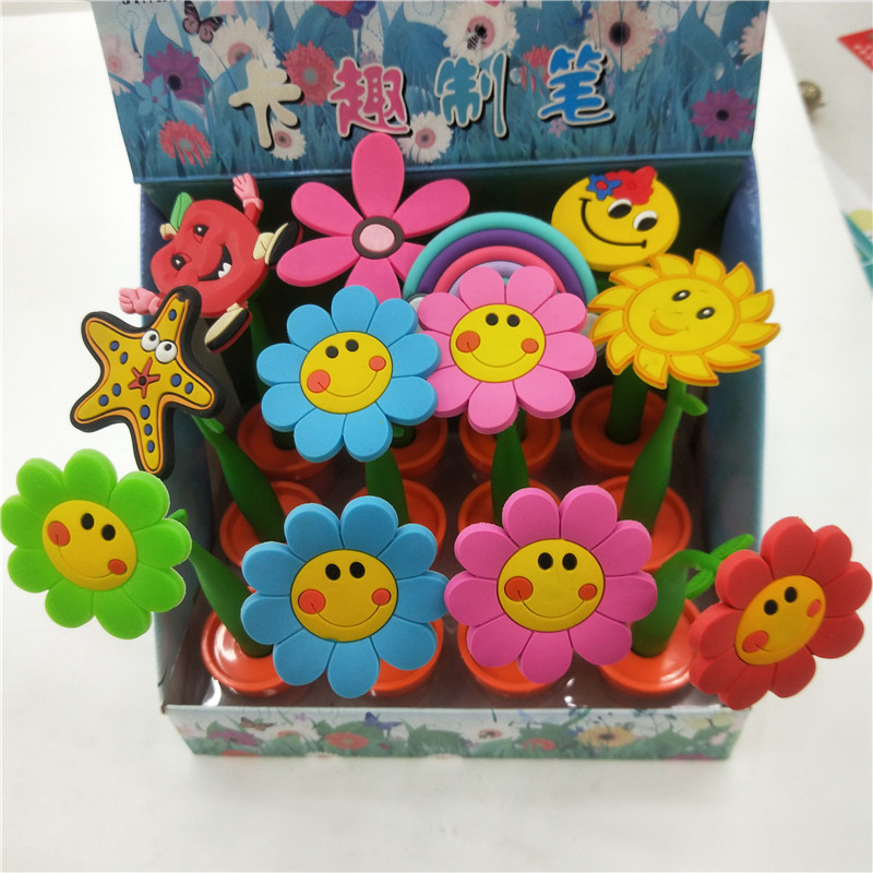 花盆摇摇笔可爱卡通创意圆珠笔小清新签字笔学生用品产品图