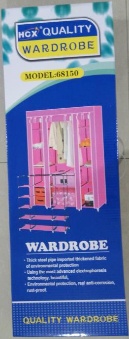 Wardrobe Simple Cloth Wardrobe Modern Simple Steel Pipe Thickened Model68150 Specification drawing