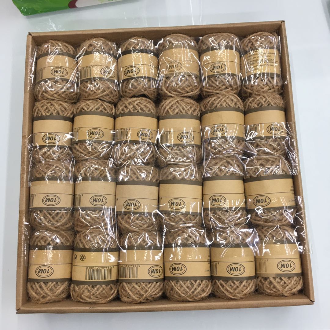 10米麻绳3股24卷一盒环保装饰工艺