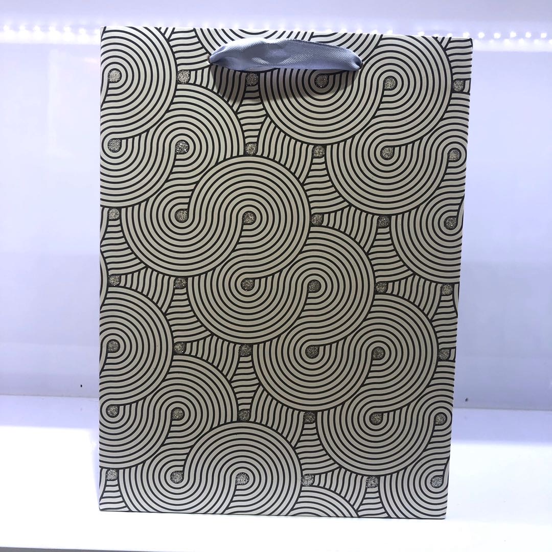 Geometric paper bag gift bag customized milk tea bag takeout packaging bag thumbnail