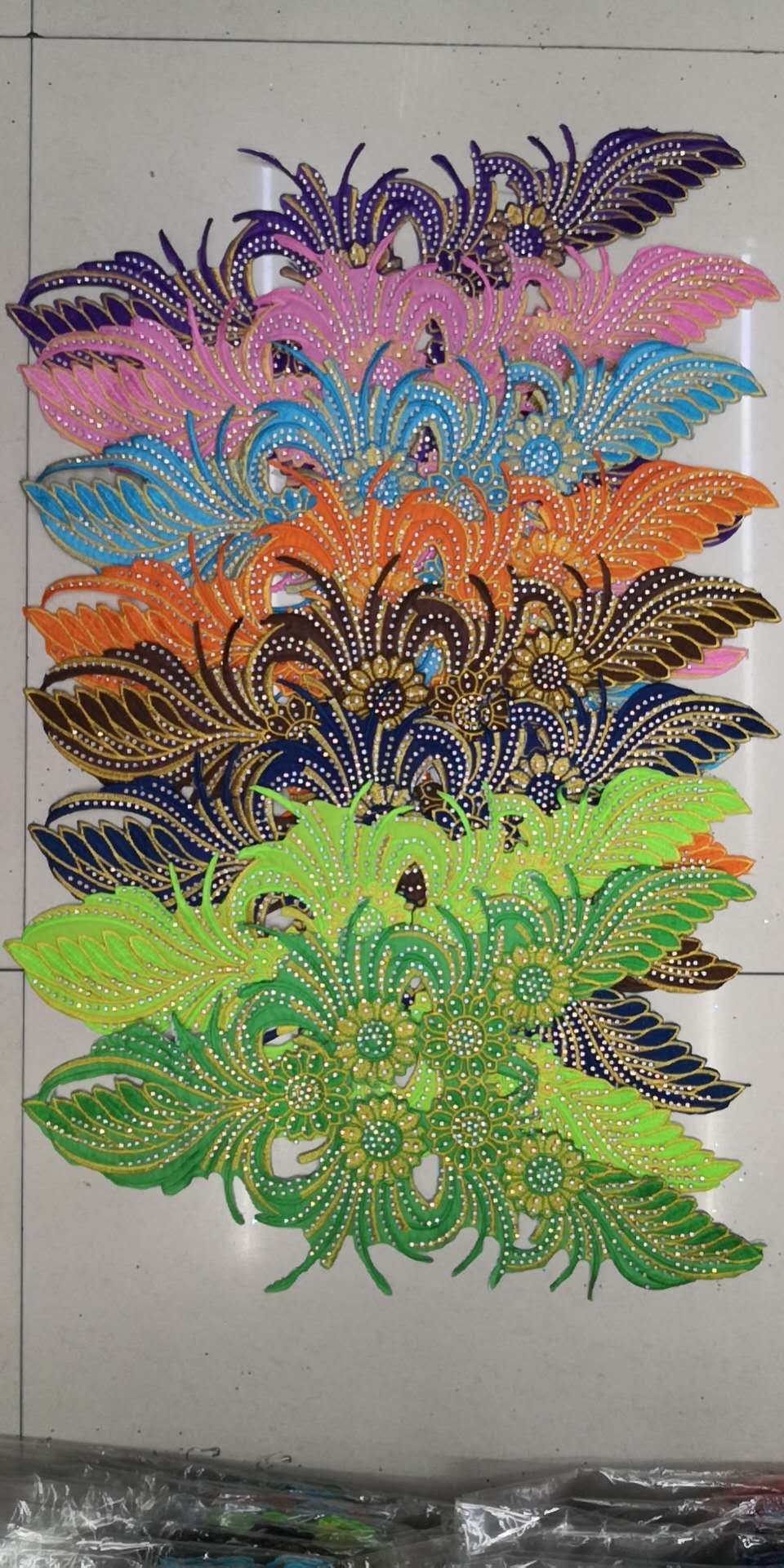 Clothing-Pasted Ancient Costume Xiangyun Opera National Cos Embroidery Piece Decorative Patch Patch Diy Accessories Hot Stamping details Picture