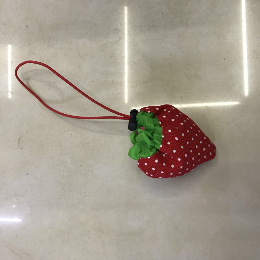 尼龙购物袋环保折叠收纳厂家直销草莓购物袋图