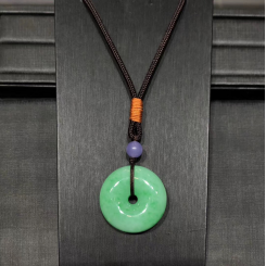 A genuine natural Burmese jade peace pendant
