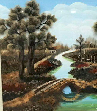 义乌大森装饰画业80X120cm羽毛装饰工艺画产品图