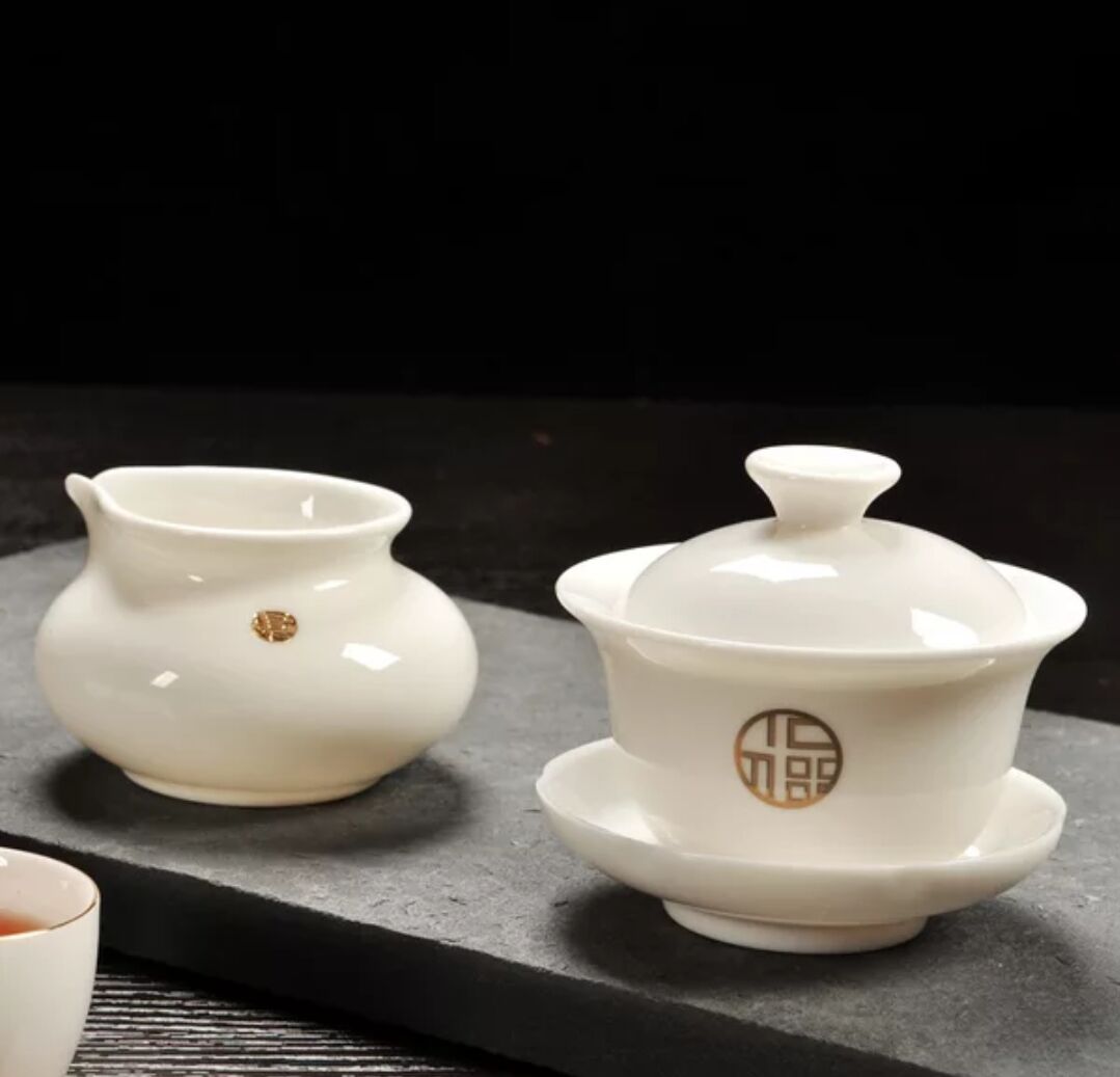 羊脂玉瓷茶具产品图