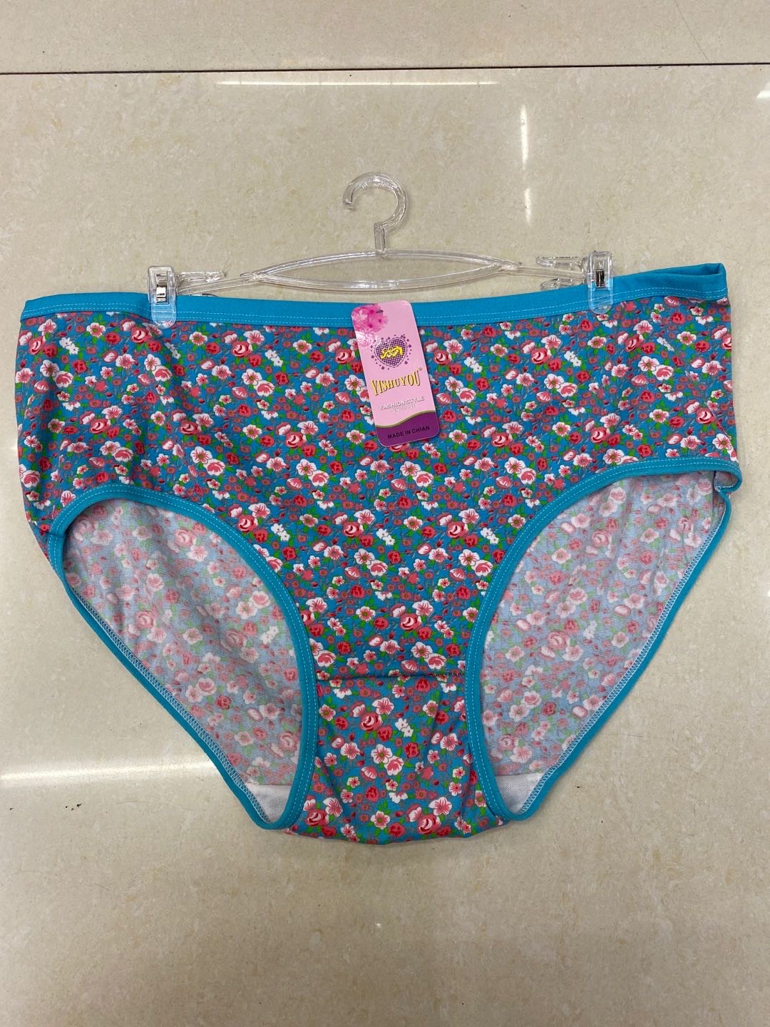 Women's Cotton Antibacterial Crotch Large Size Underwear Small Floral Series