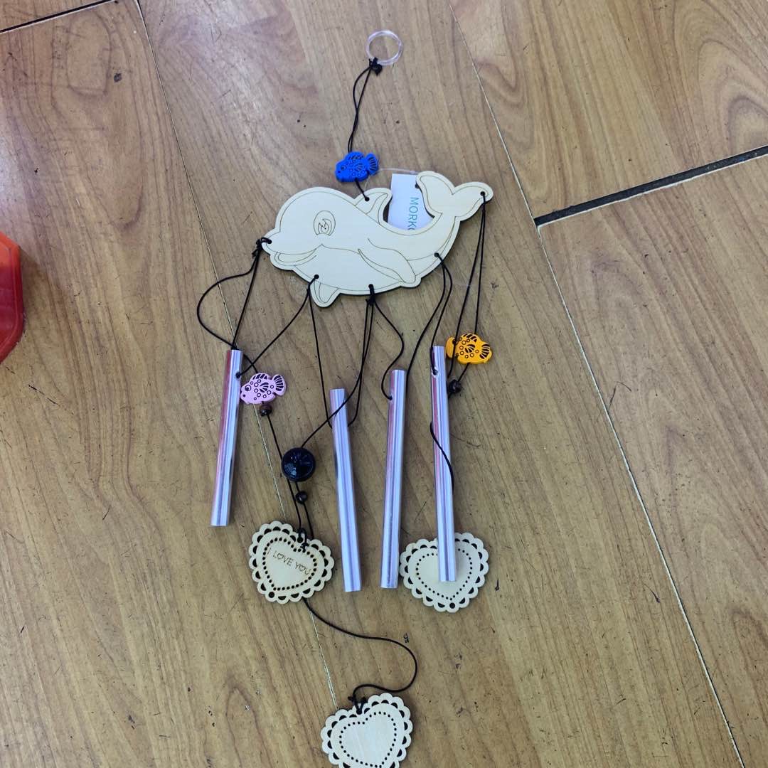 金属不锈钢管实木风铃铃铛家居装饰吊饰创意生日祝福木制图