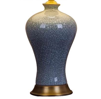 厂家直销新款台灯欧式新中式将军罐花瓶摆件装饰品陶瓷摆件工艺品产品图