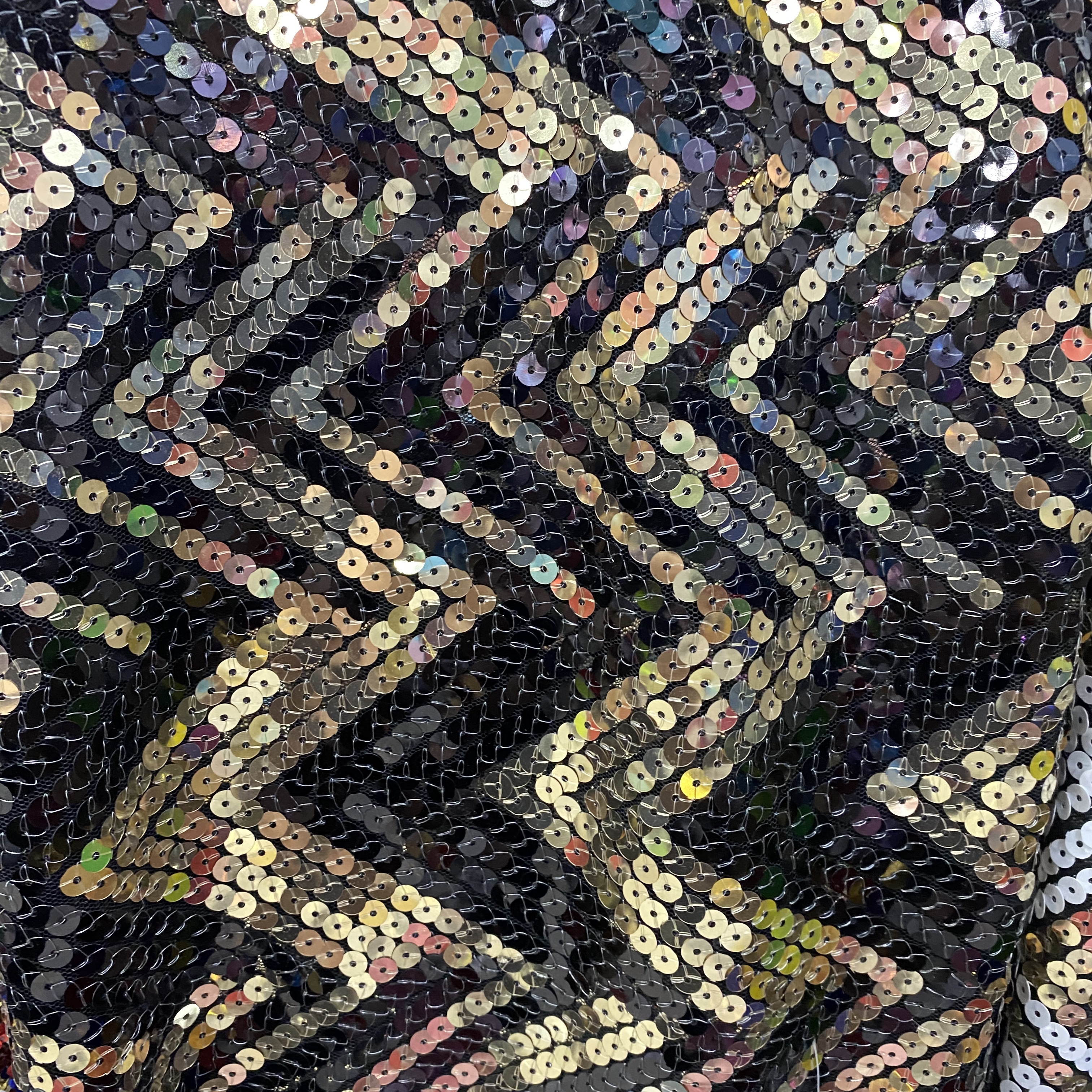 亮片布5MM双面翻转亮片布料双色鱼鳞亮片 时尚服装箱包礼服面料产品图