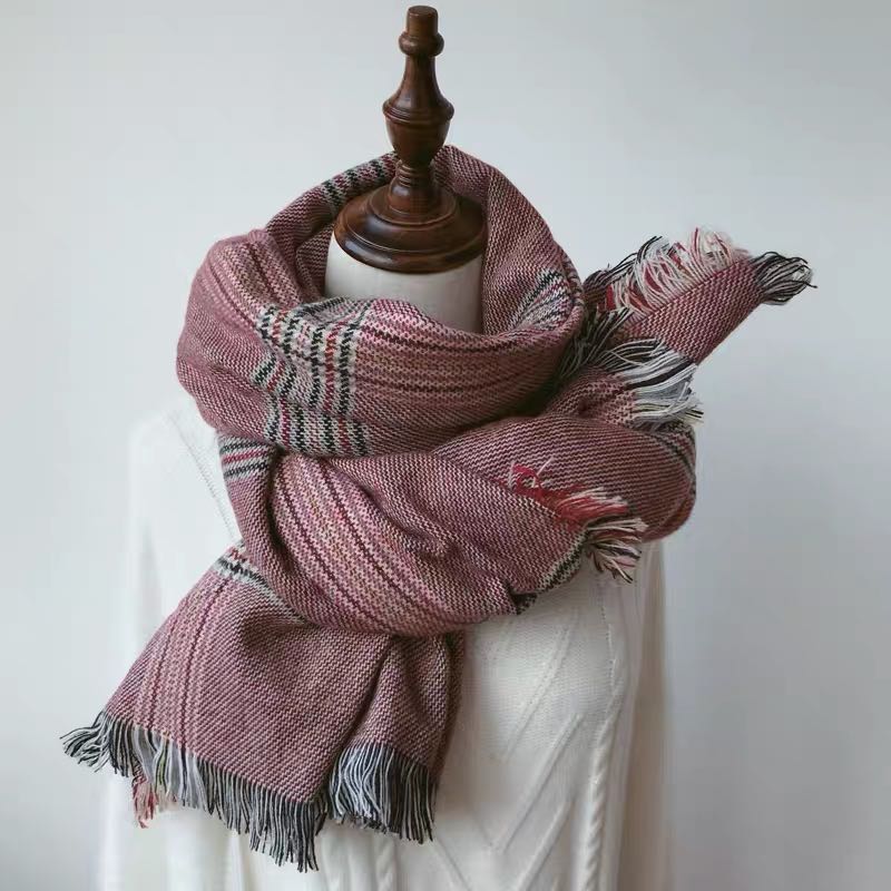 女士披肩秋冬季外套百搭休闲英伦风爆款围巾细节图